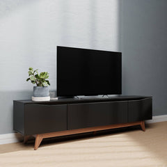 Manhattan Comfort Salle 72.63" TV Stand with Solid Wood Legs