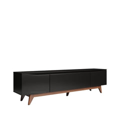 Manhattan Comfort Salle 72.63" TV Stand with Solid Wood Legs