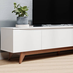 Manhattan Comfort Salle 72.63" TV Stand with Solid Wood Legs