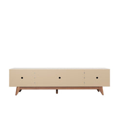 Manhattan Comfort Salle 86.41" TV Stand with Solid Wood Legs