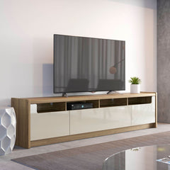 Manhattan Comfort Munoz 72.83" TV Stand with 3 Compartments and Media Shelves