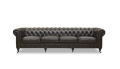 HomeRoots Black/Brown Classic Sofa 4 Places