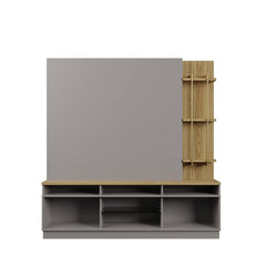 Manhattan Comfort Pomander 71.49" Free Standing Entertainment Center with Decor Shelves