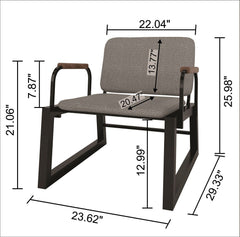 Manhattan Comfort Whythe PU Leather Low Accent Chair 1.0