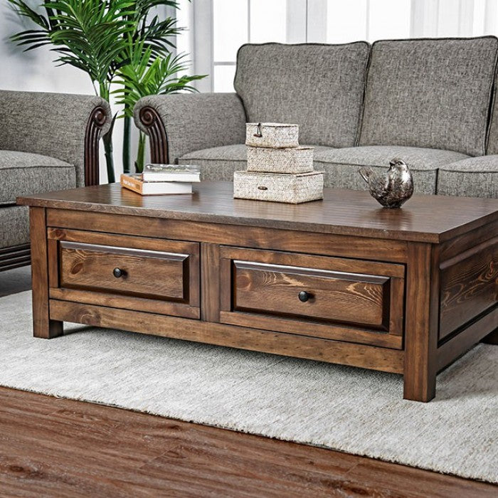 Furniture of America Patrick Transitional 2-Drawer Coffee Table