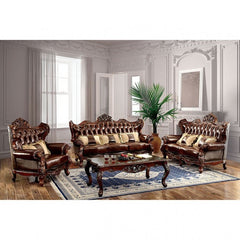 Furniture of America Grenda Traditional Button Tufted Loveseat