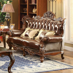 Furniture of America Grenda Traditional Button Tufted Loveseat