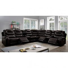 Furniture of America Tombolo Reclining Sectional with Armless Chair