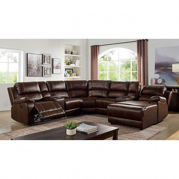 Furniture of America Castle Reclining Sectional