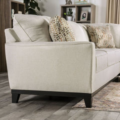 Furniture of America Bloutop Upholstered Sectional in Ivory