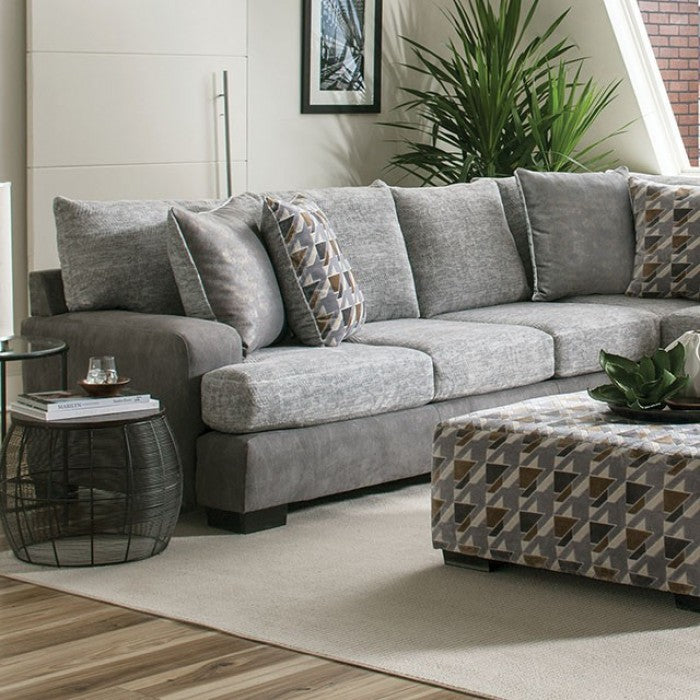 Furniture of America Saddlebrook T-Cushion Sectional